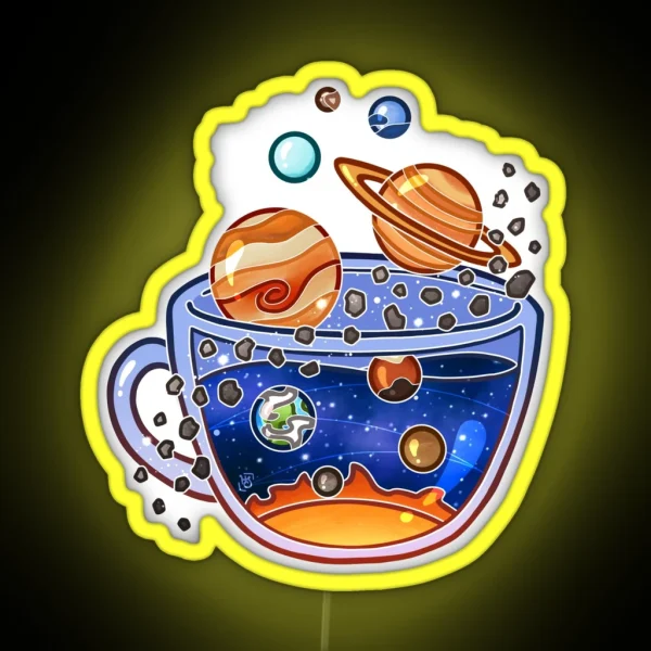 Solar System Tea RGB Neon Sign