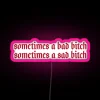 RGB neon sign art with confident and emotional dual personality