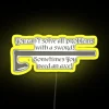 RGB LED Canvas Sign with Axe Neon Quote Decoration