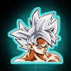 Japanese Dragon Iconic Goku Character Neon Sign with Colorful RGB Lighting