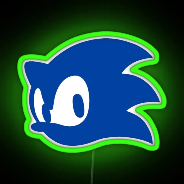 Sonic Head Logo RGB Neon Sign