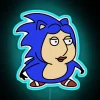 Glowing Neon Sign Featuring Sonic Lois in Vibrant RGB Colors