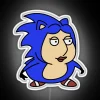 Glowing sonic themed lois rgb neon sign for modern interior