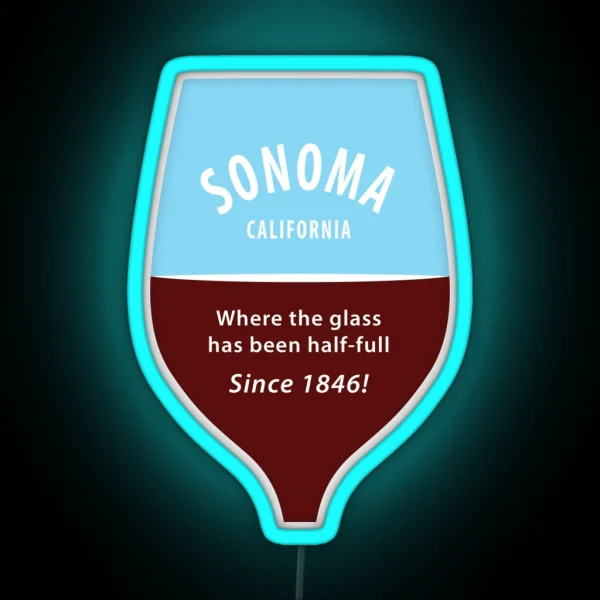 SONOMA Glass Half Full RGB Neon Sign