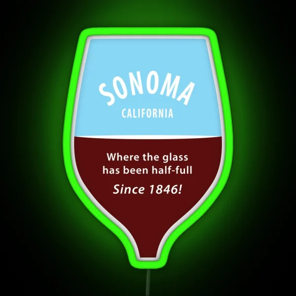 SONOMA Glass Half Full RGB Neon Sign