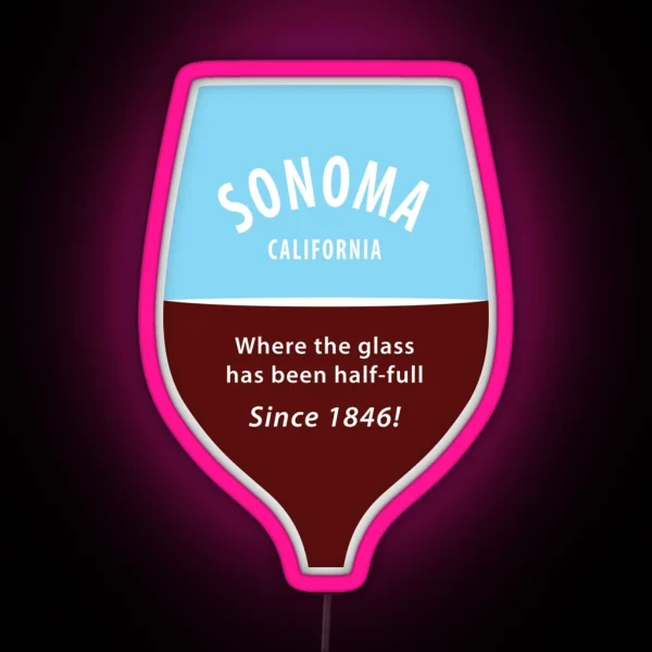 SONOMA Glass Half Full RGB Neon Sign