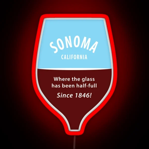 SONOMA Glass Half Full RGB Neon Sign