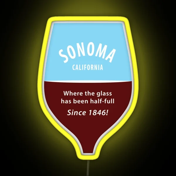 SONOMA Glass Half Full RGB Neon Sign