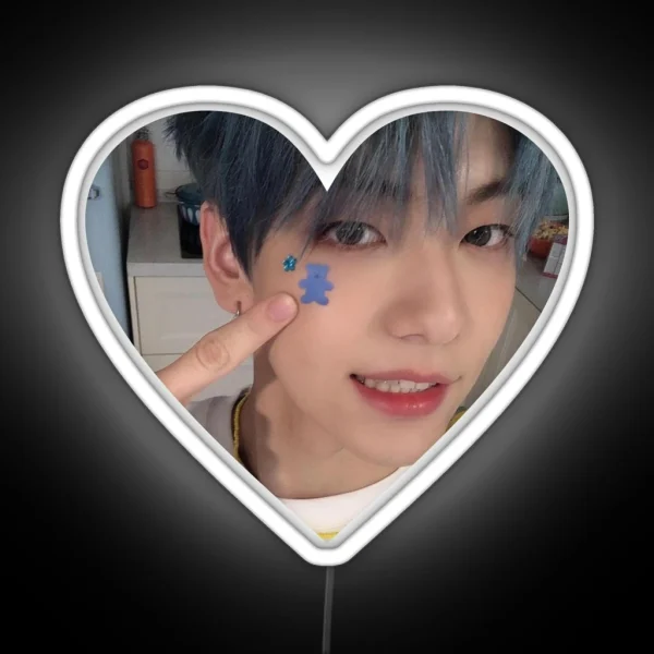 SOOBIN SELCA HEART RGB Neon Sign