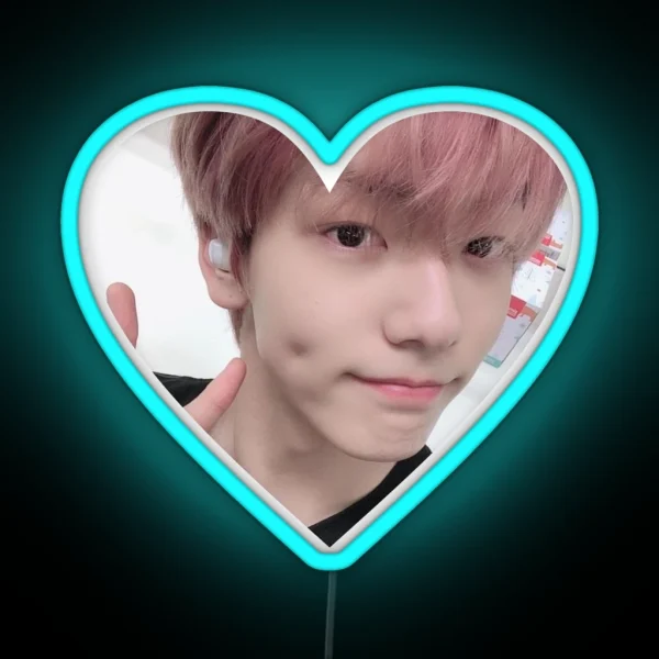 SOOBIN SELCA HEART RGB Neon Sign