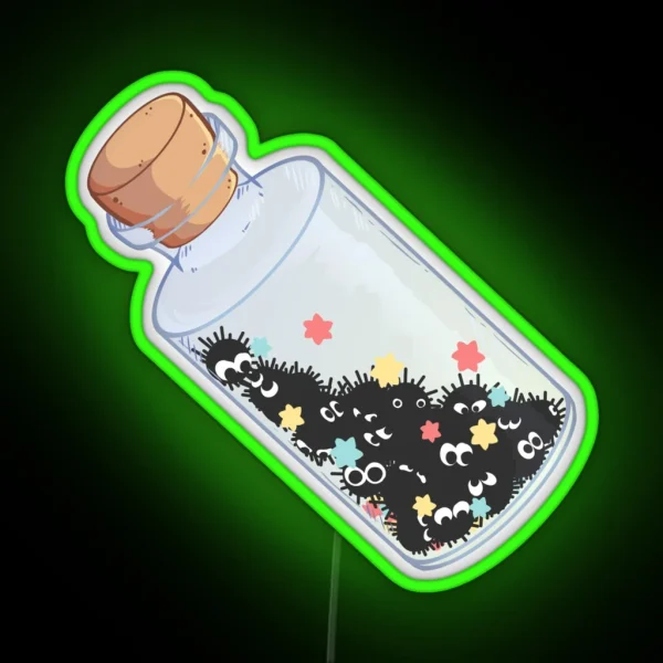 Soot Sprites Stuck In A Jar RGB Neon Sign