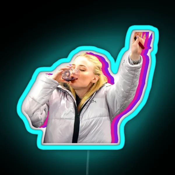 Sophie Wine Chug RGB Neon Sign