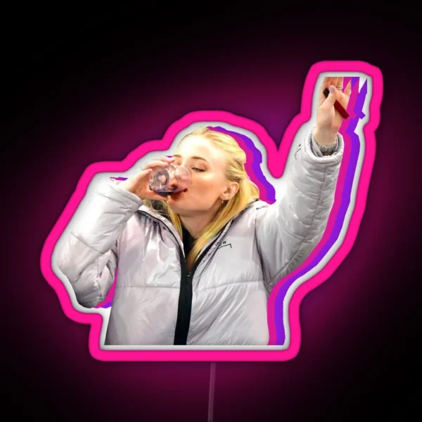Sophie Wine Chug RGB Neon Sign