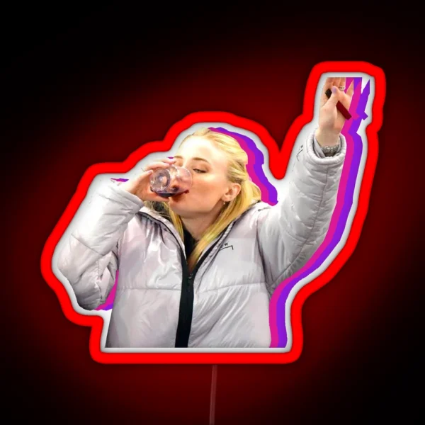 Sophie Wine Chug RGB Neon Sign