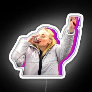 Sophie Wine Chug RGB Neon Sign