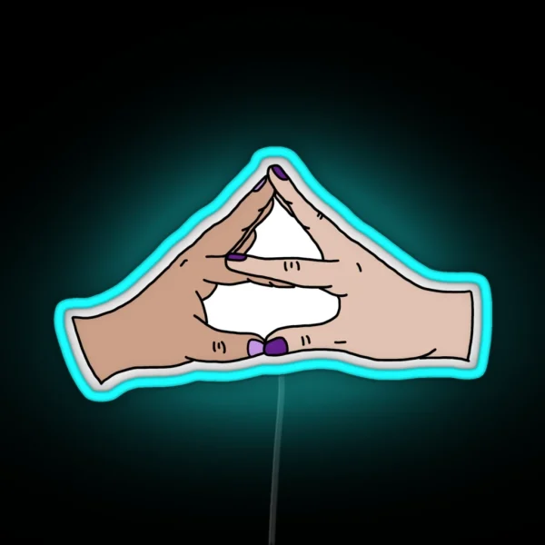 Sorority Hand Sign RGB Neon Sign