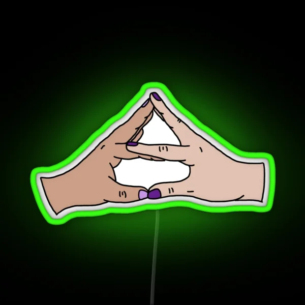 Sorority Hand Sign RGB Neon Sign