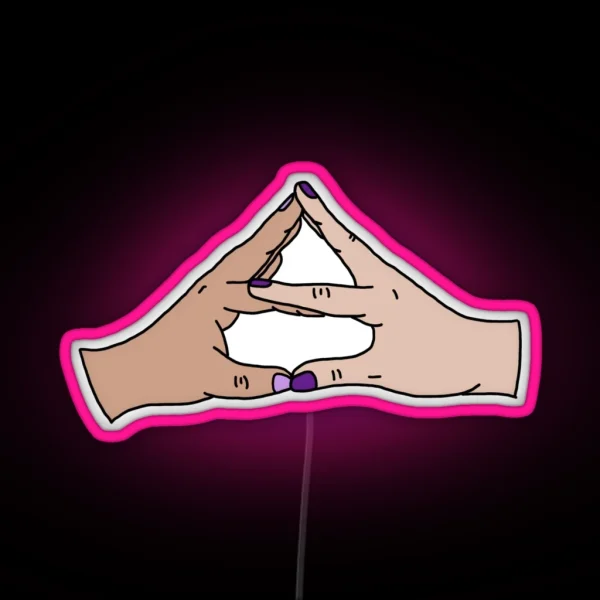 Sorority Hand Sign RGB Neon Sign