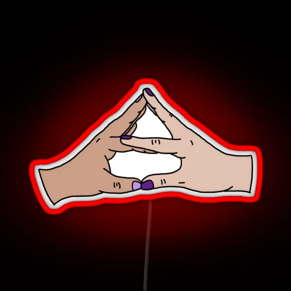 Sorority Hand Sign RGB Neon Sign
