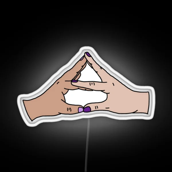 Sorority Hand Sign RGB Neon Sign