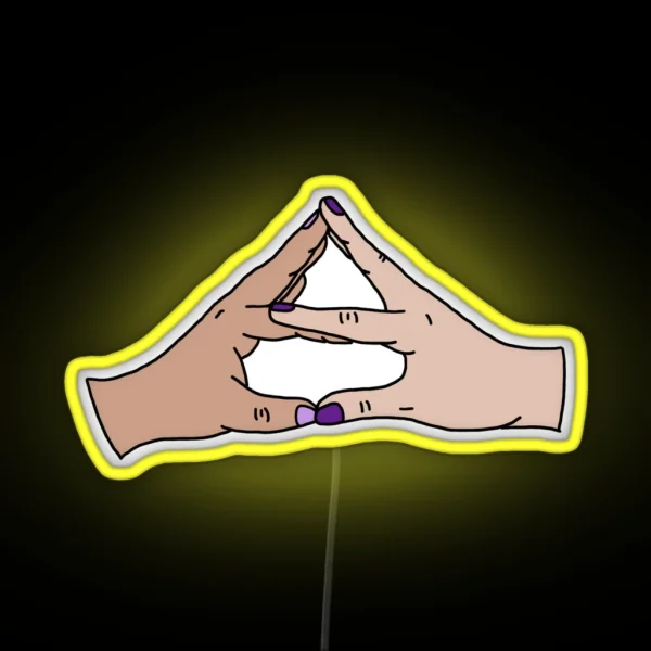 Sorority Hand Sign RGB Neon Sign