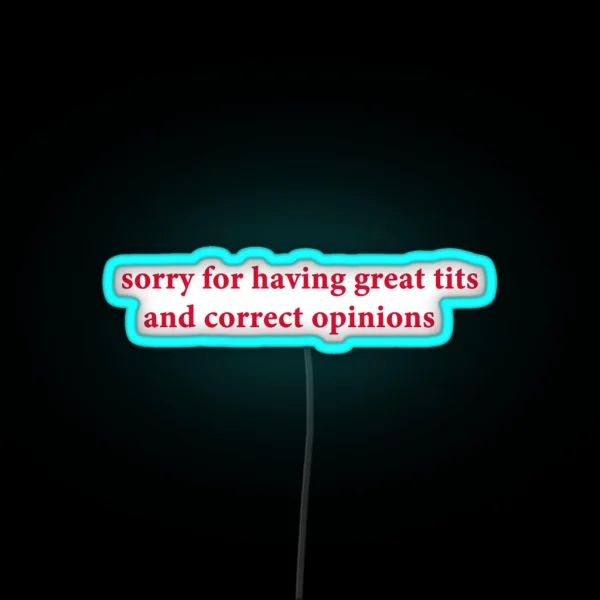 Sorry For Having Great Tits And Correct RGB Neon Sign