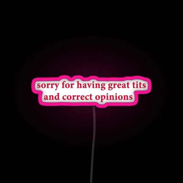 Sorry For Having Great Tits And Correct RGB Neon Sign