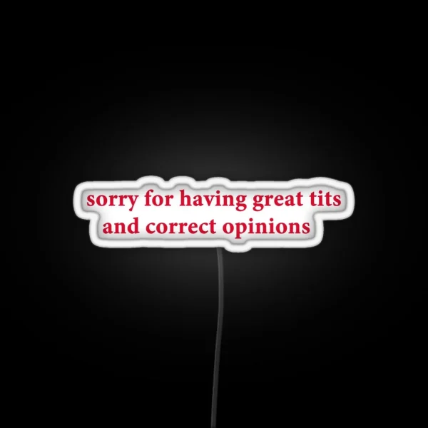 Sorry For Having Great Tits And Correct RGB Neon Sign