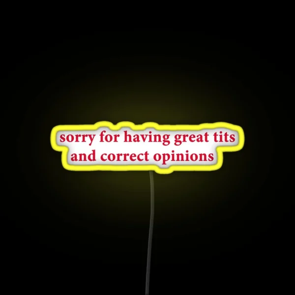 Sorry For Having Great Tits And Correct RGB Neon Sign