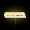 Pink Astrology Sign, Pisces Symbol, Neon RGB Color Changing Display