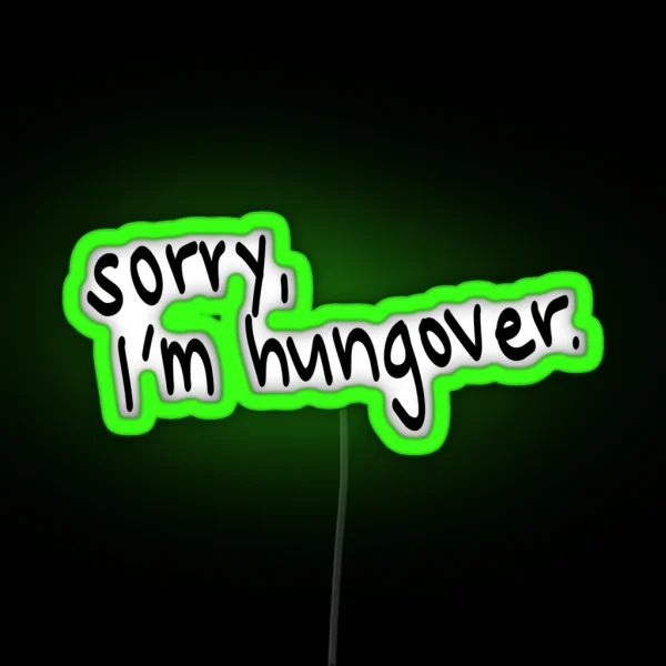 Sorry I M Hungover RGB Neon Sign