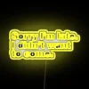 RGB Neon Sign with Personalized Message Sorry I'm Late