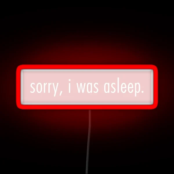 Sorry I Was Asleep RGB Neon Sign