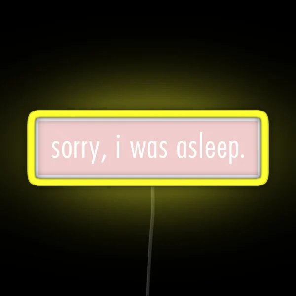 Sorry I Was Asleep RGB Neon Sign