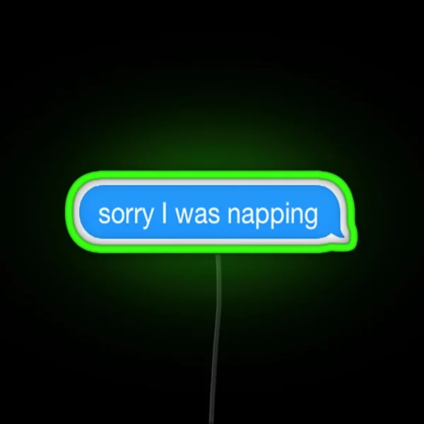 Sorry I Was Napping RGB Neon Sign