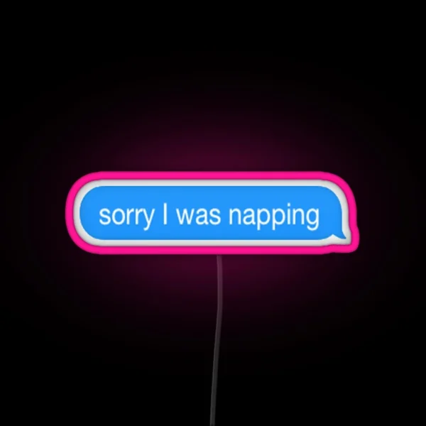 Sorry I Was Napping RGB Neon Sign