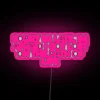 Whimsical apology neon sign with colorful LED light effects