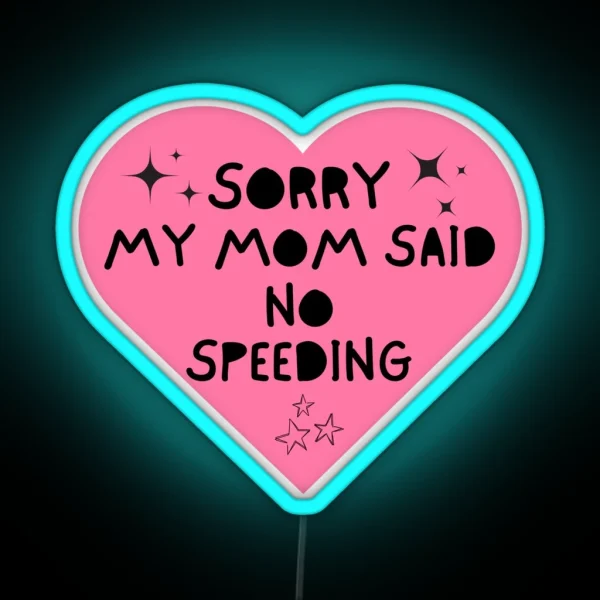 Sorry My Mom Said No Speeding RGB Neon Sign
