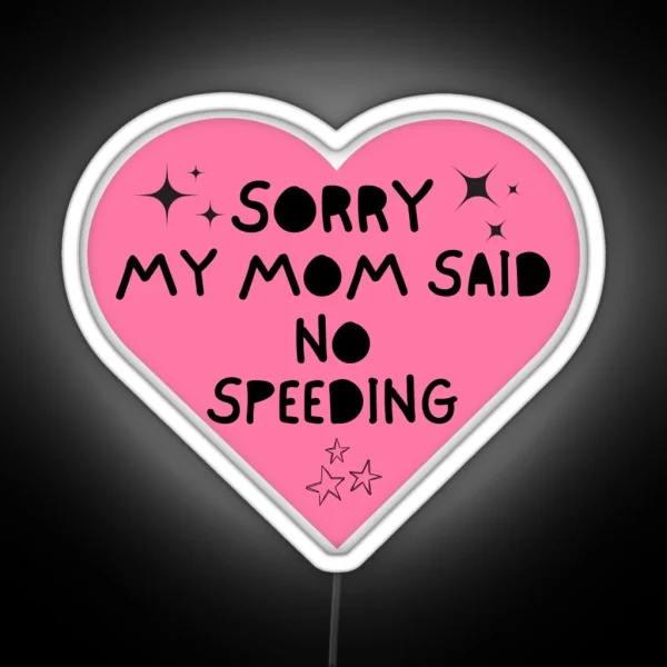 Sorry My Mom Said No Speeding RGB Neon Sign