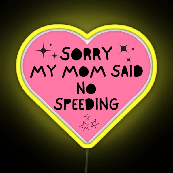 Sorry My Mom Said No Speeding RGB Neon Sign