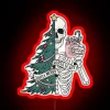 RGB Neon Skeleton Holiday Decoration with Spooky Cheerful Vibes