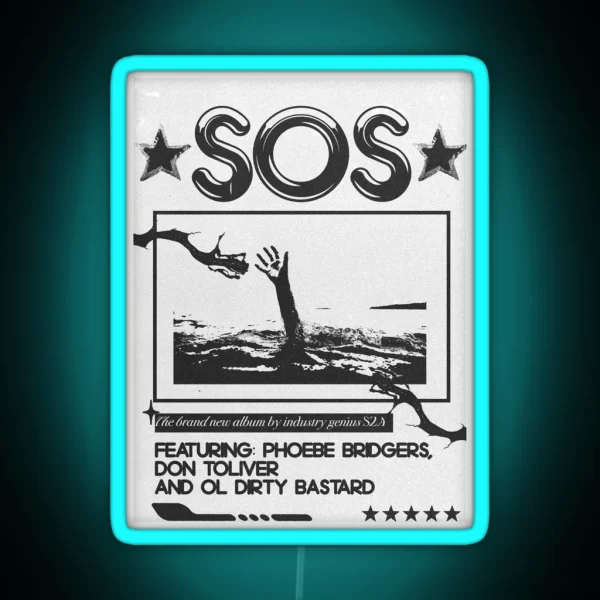 Sos RGB Neon Sign