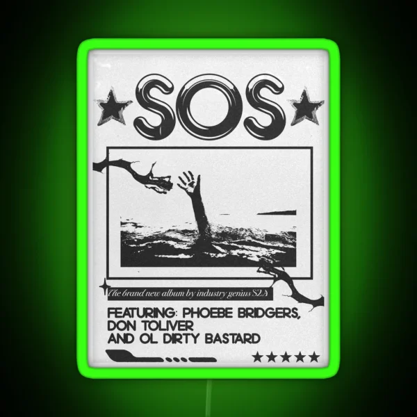 Sos RGB Neon Sign