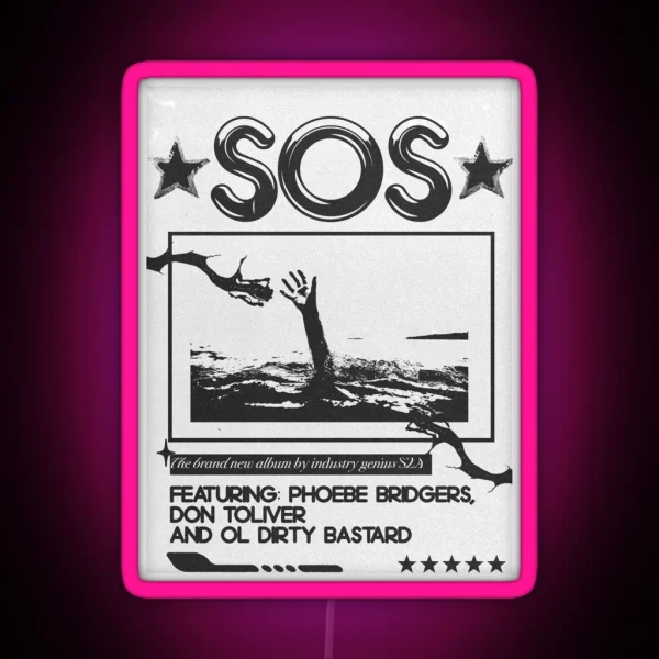 Sos RGB Neon Sign