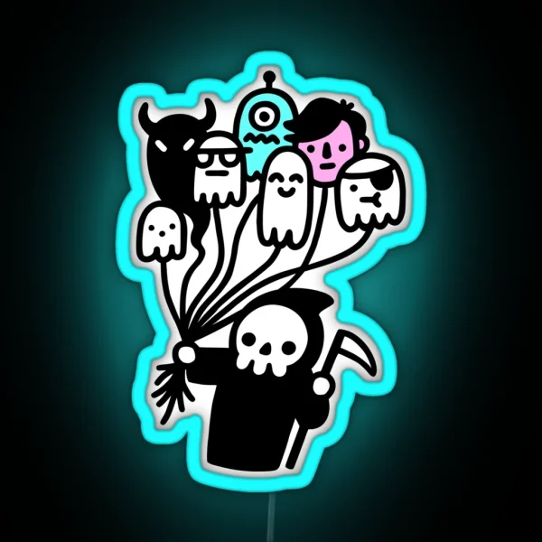 Soul Collector Doodle RGB Neon Sign
