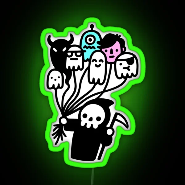 Soul Collector Doodle RGB Neon Sign