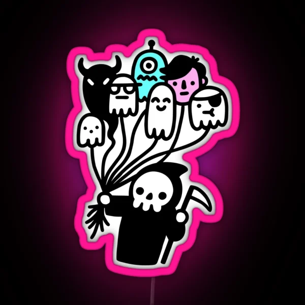 Soul Collector Doodle RGB Neon Sign