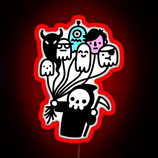 Soul Collector Doodle RGB Neon Sign