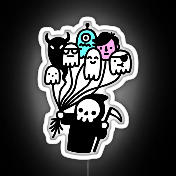Soul Collector Doodle RGB Neon Sign