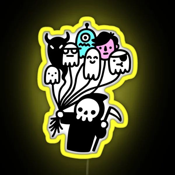 Soul Collector Doodle RGB Neon Sign